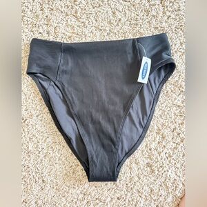 NWT Old Navy Black Ribbed Bikini Bottom